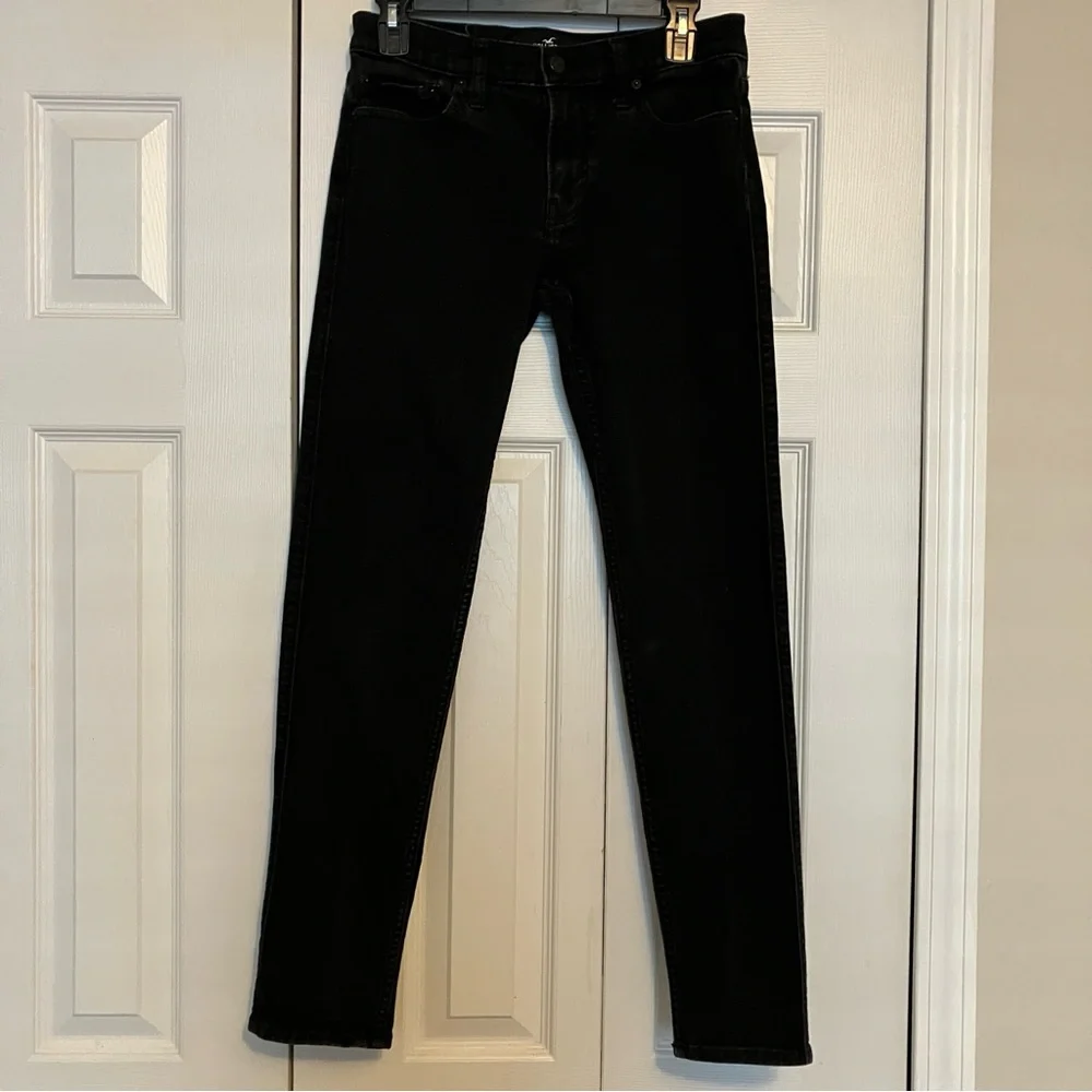 Hollister yet Skinny Advanced Stretch Black Denim Jeans Size 29 x 32